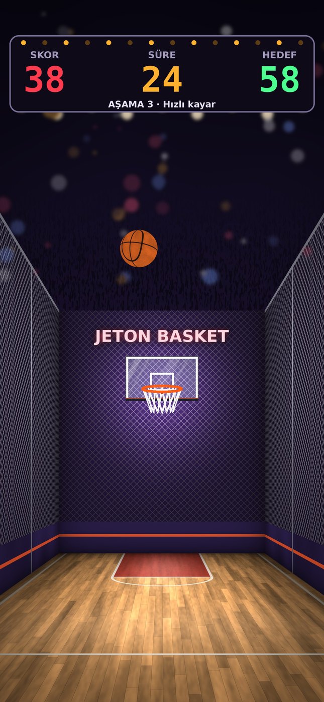 Jeton Basket oyun ekranı