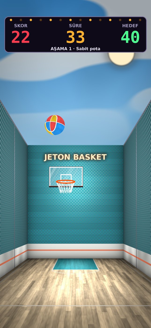 Jeton Basket oyun ekranı
